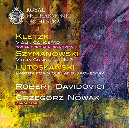 "CD cover with abstract multicolored background and white and yellow text listing musical compositions."