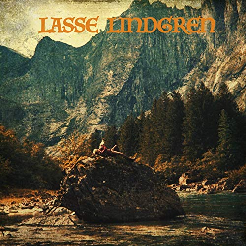 "Lasse Lindgren" album cover featuring a serene mountain landscape with a person on a rock.