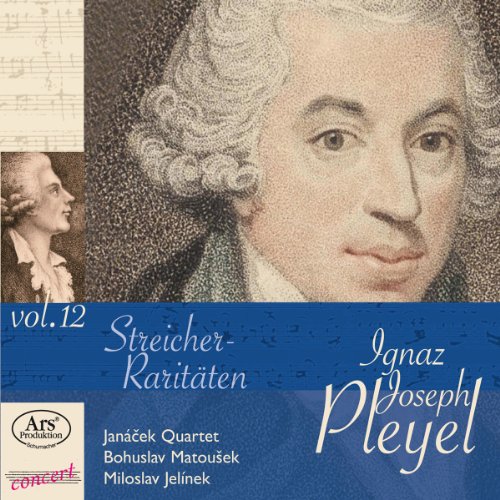 A CD cover featuring a portrait of Ignaz Joseph Pleyel against a blue background.