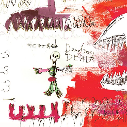 A CD cover with a childlike drawing of a skeleton and red splatters.