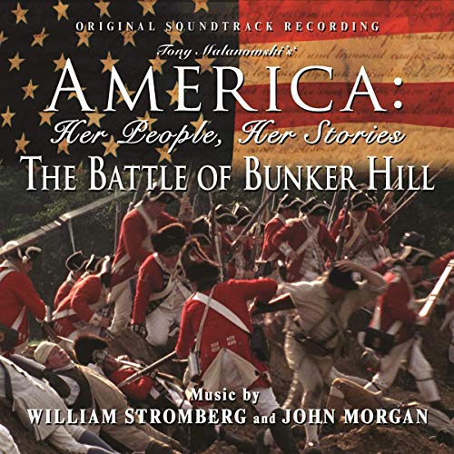 "Album cover with soldiers in colonial uniforms fighting, American flag background, white text."