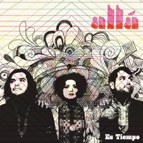 "CD cover featuring three people with abstract black and white background."