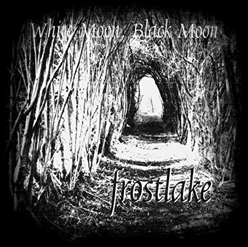 Black and white album cover with a dark forest tunnel and text overlay.