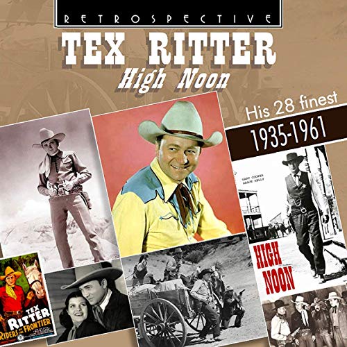 Tex Ritter CD cover with collage of black and white and color photos.