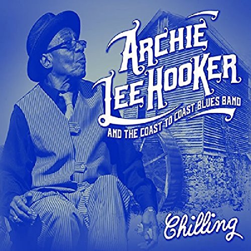 A blue-toned album cover featuring Archie Lee Hooker sitting outdoors, wearing a hat.