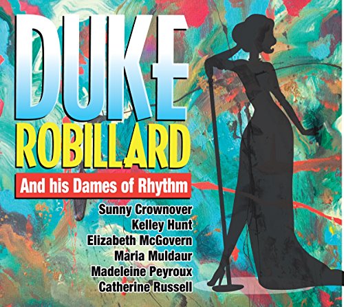"Duke Robillard CD cover featuring a silhouette of a woman against a colorful background."