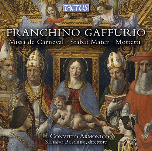"CD cover featuring a Renaissance painting of the Virgin Mary with saints and clergy."