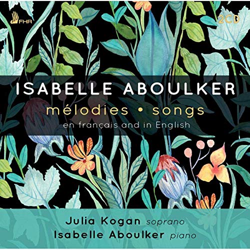 "CD cover with floral pattern, featuring artist and song information in French and English."