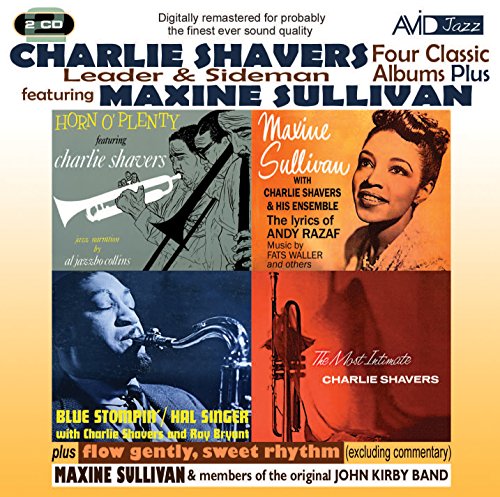 "CD cover featuring a collage of jazz musicians and album titles on a yellow background."