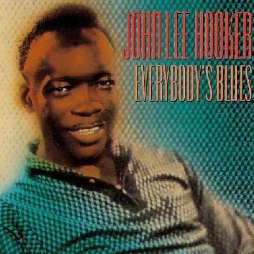 "CD cover with John Lee Hooker smiling, wearing a checkered shirt, on a blue background."