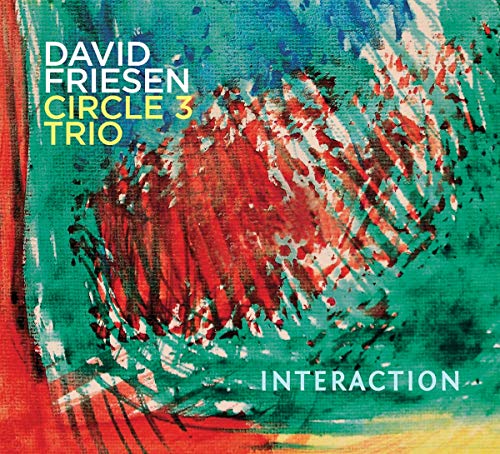"Album cover with abstract red, green, and blue painting and white and yellow text."