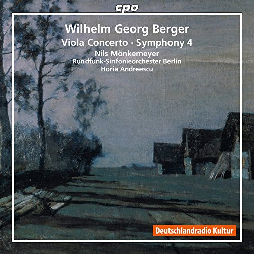 A CD cover featuring a painting of a rural landscape with a white border.