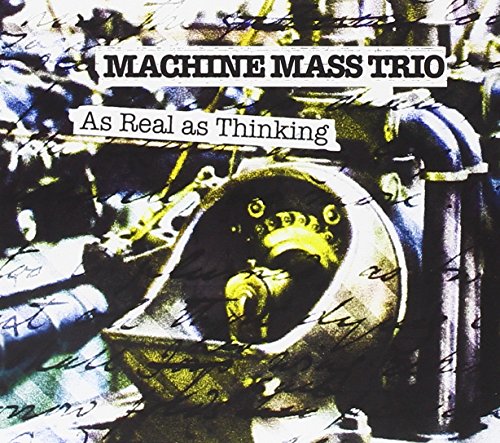 "Album cover with a distorted, industrial pipe and machinery, in shades of gray and yellow."