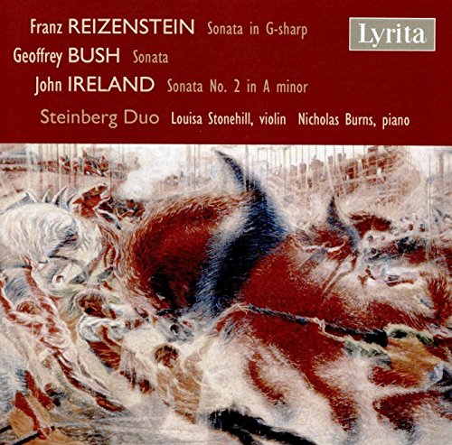 Red album cover with white text and a battle scene illustration below.