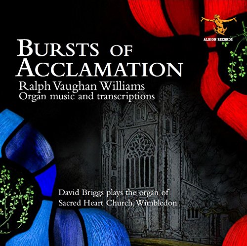 "CD cover with church image, red and blue organ pipes, and white text on black background."