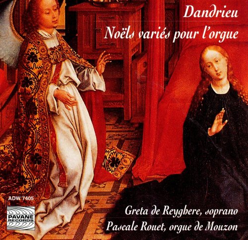 "CD cover featuring an angel and a kneeling woman in a religious scene."