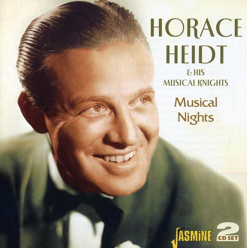 CD cover featuring Horace Heidt smiling, wearing a suit and bow tie, with text overlay.