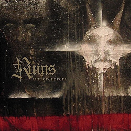 Dark album cover with a white, crowned skull and red bottom border.