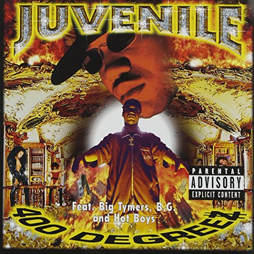 CD cover for Juvenile’s “400 Degreez” featuring a rapper and flames.