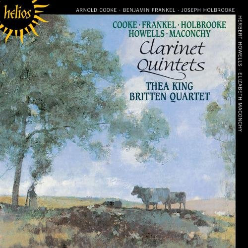 "Album cover featuring a serene landscape painting with cows and a cloudy sky."