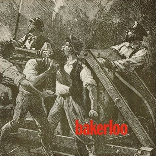 "Album cover with a sepia-toned illustration and 'bakerloo' written in red."