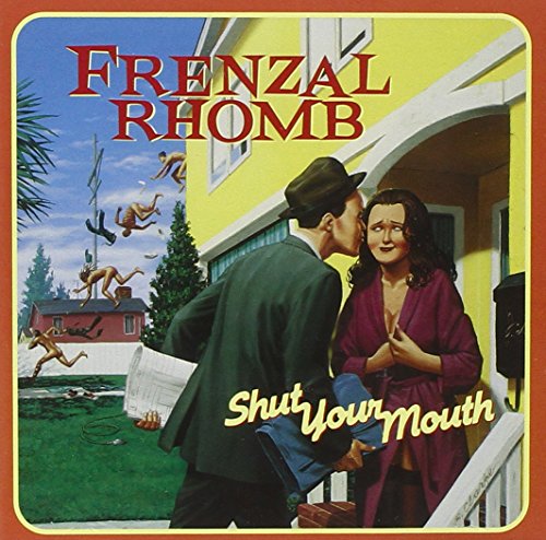 CD cover: Frenzal Rhomb, illustrated scene of a couple and falling figures.