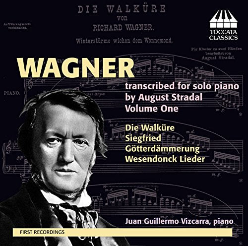 "CD cover with black background, portrait of man, and sheet music."