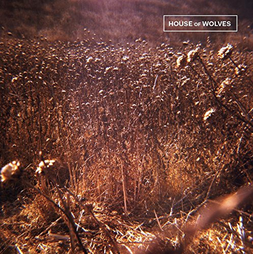 The alt text for the image is: "Album cover with dry grass and 'House of Wolves' text."
