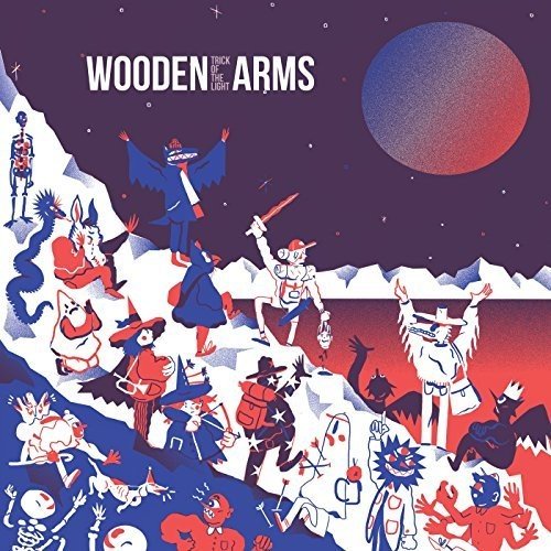 "Album cover art featuring cartoon characters and skeletons in red, white, and blue."