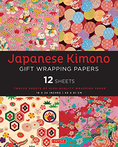 Japanese Kimono Gift Wrapping Papers: High-Quality 18 x 24 inch (45 x 61 cm) Wrapping Paper