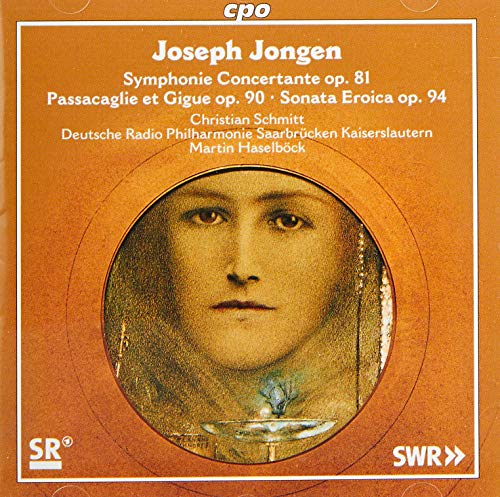 "CD cover with orange background, portrait of a man, and white text."