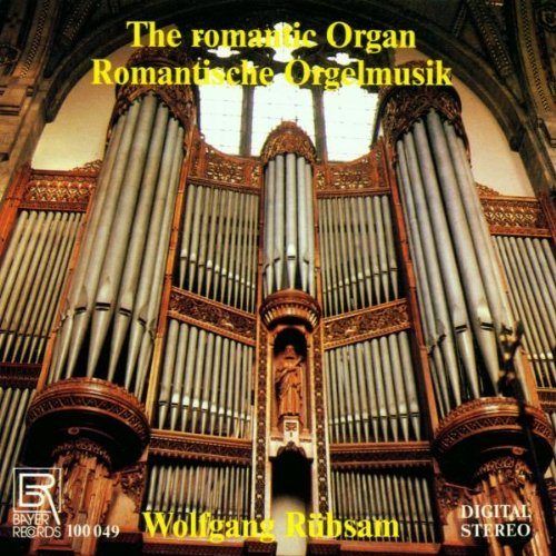 "CD cover featuring a large, ornate pipe organ with yellow text and logos."