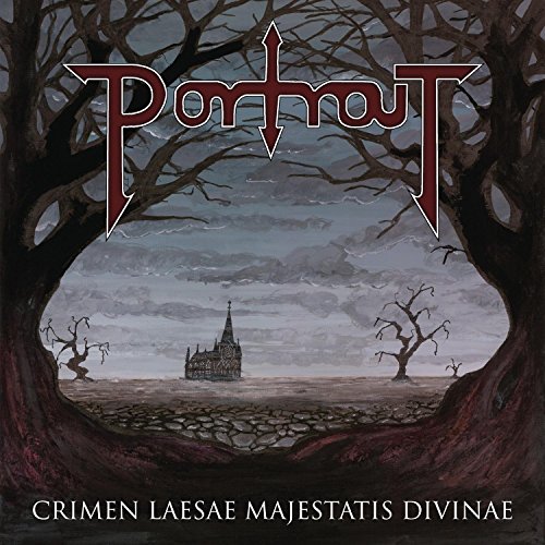 "Album cover art: dark castle scene with 'Portrait' title and 'Crimen Laesae Majestatis Divinae' text."