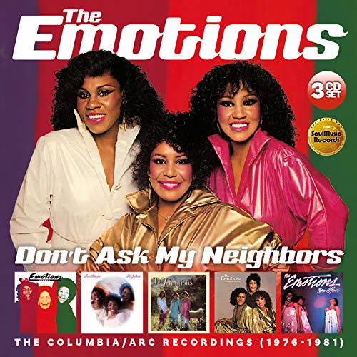 "Three red CDs and a box set with booklet and inserts."