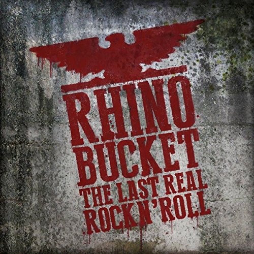 "Album cover with red eagle and text on a grungy, gray background."