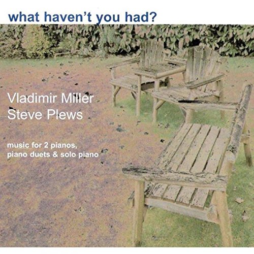 "CD cover with weathered wooden chairs in a garden, artist and title text."