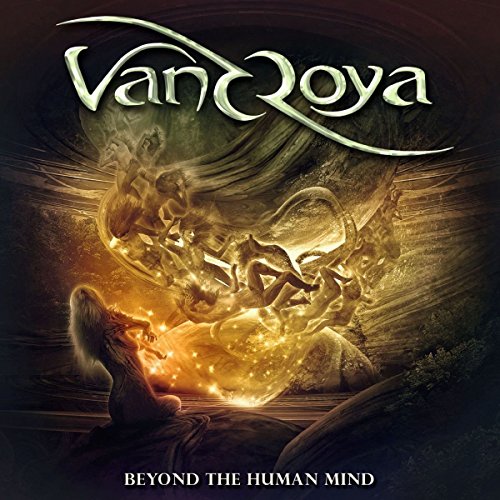 Album cover art for "Vandroya - Beyond The Human Mind" featuring a person meditating with glowing energy.