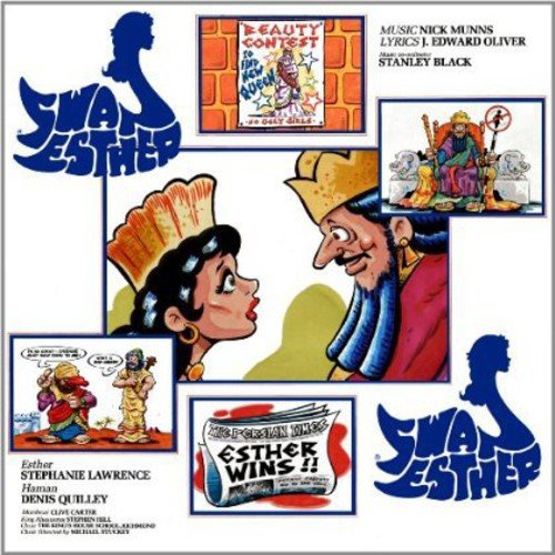 "Album cover with cartoon characters and 'Swan Esther' text on a white background."