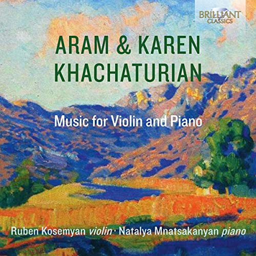 CD cover featuring a landscape painting with green, blue, and orange hues, and text overlay.