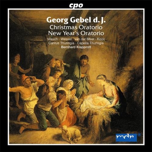 CD cover with nativity scene painting, white text on black background, "cpo" logo.