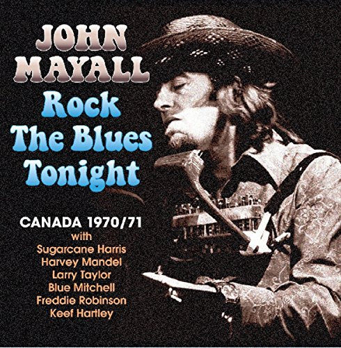 "CD cover featuring John Mayall playing guitar, wearing a hat, against a dark background."
