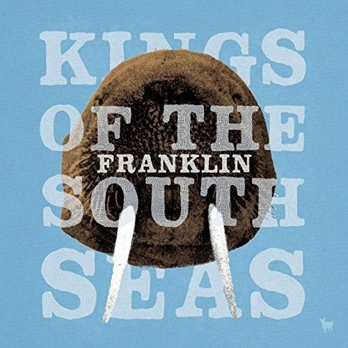 "CD cover with coconut and text 'Kings of the South Seas Franklin' on blue background."