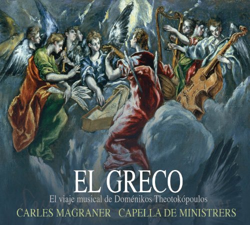 A CD cover featuring a Renaissance painting of angels playing musical instruments among clouds.