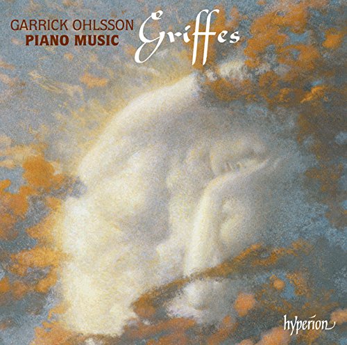 "CD cover with abstract, cloudy image and 'Griffes Piano Music' text."