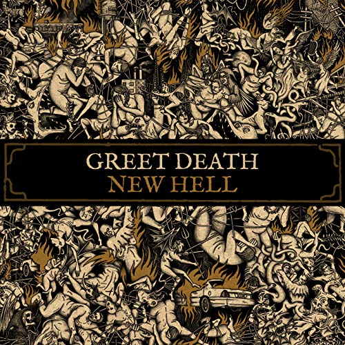 CD case and disc with chaotic, hellish illustration in black, white, and gold tones.