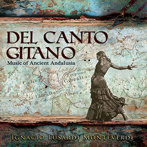 CD cover with a dancing woman and map background, titled "Del Canto Gitano".