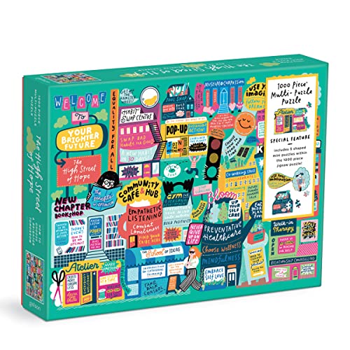 Galison 9780735373273 The High Street of Hope Jigsaw Puzzle, Multicoloured, 1000 Pieces