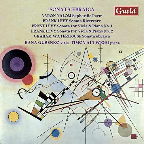 CD cover with abstract shapes, text listing musical compositions, and "Guild" logo in red.