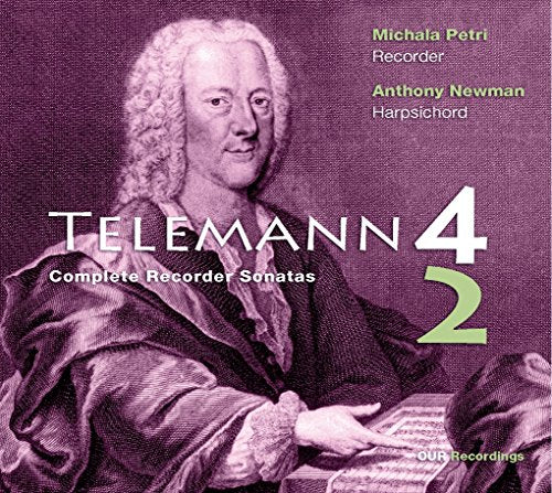 Purple-toned CD cover featuring a man with curly white hair holding sheet music.
