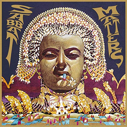 Album cover art featuring a person with flowers in their hair, smoking a cigarette.